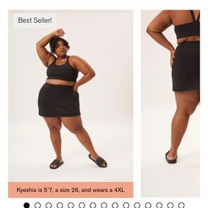 GIRLFRIEND COLLECTIVE Black Sport Skirt